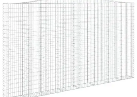Coșuri gabion arcuite, 2 buc, 400x30x220/240cm, fier galvanizat - 3/5