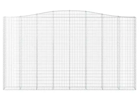 Coșuri gabion arcuite, 2 buc, 400x30x220/240cm, fier galvanizat - 4/5