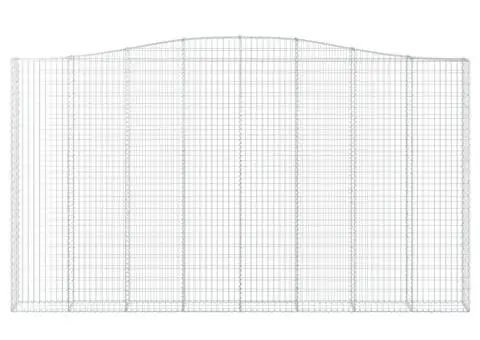Coșuri gabion arcuite, 4 buc, 400x30x220/240cm, fier galvanizat - 4/5