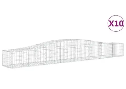 Coșuri gabion arcuite 10 buc, 400x50x40/60 cm, fier galvanizat - 2/5