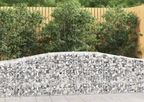 Coșuri gabion arcuite 3 buc, 400x50x60/80 cm, fier galvanizat - 1/5