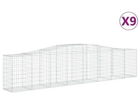 Coșuri gabion arcuite 9 buc, 400x50x80/100 cm, fier galvanizat - 2/5