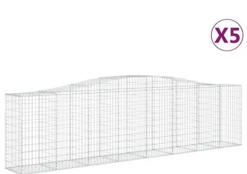 Coșuri gabion arcuite 5 buc, 400x50x100/120 cm fier galvanizat - 2/5