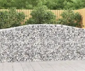vidaXL Coșuri gabion arcuite 25 buc, 400x50x100/120 cm fier galvanizat