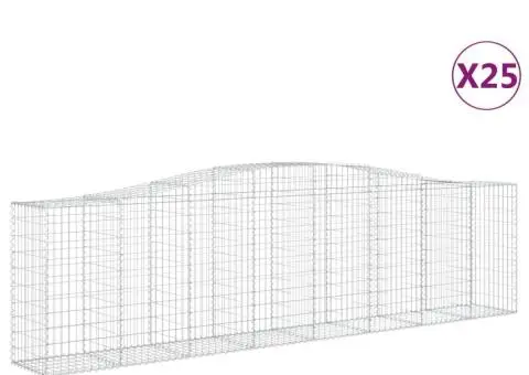 Coșuri gabion arcuite 25 buc, 400x50x100/120 cm fier galvanizat - 2/5