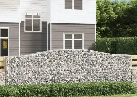 Coșuri gabion arcuite 15 buc, 400x50x120/140cm, fier galvanizat - 1/5