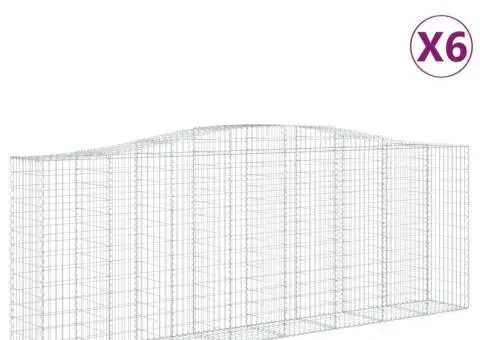 Coșuri gabion arcuite 6 buc, 400x50x140/160 cm, fier galvanizat - 2/5
