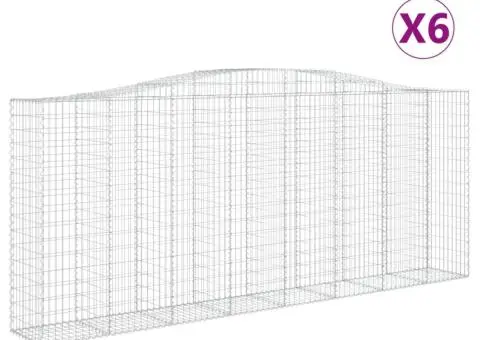 Coșuri gabion arcuite 6 buc. 400x50x160/180 cm, fier galvanizat - 2/5
