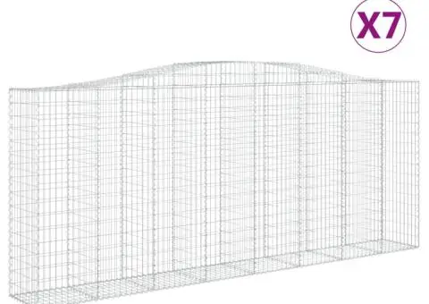 Coșuri gabion arcuite 7 buc. 400x50x160/180 cm, fier galvanizat - 2/5