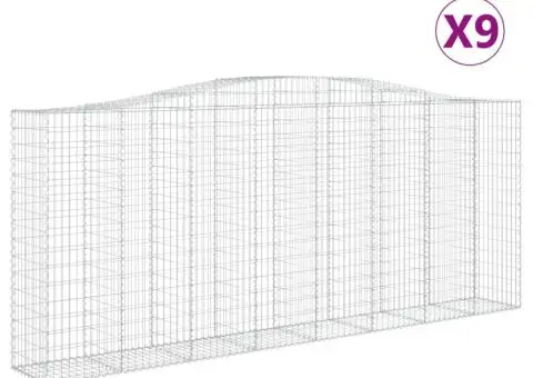 Coșuri gabion arcuite 9 buc. 400x50x160/180 cm, fier galvanizat - 2/5