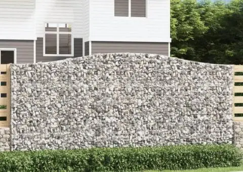 Coșuri gabion arcuite 3 buc, 400x50x180/200 cm, fier galvanizat - 1/5