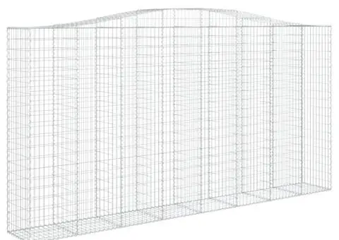 Coșuri gabion arcuite, 2 buc 400x50x200/220 cm, fier galvanizat - 3/5