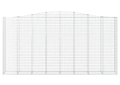 Coșuri gabion arcuite, 2 buc 400x50x200/220 cm, fier galvanizat - 4/5