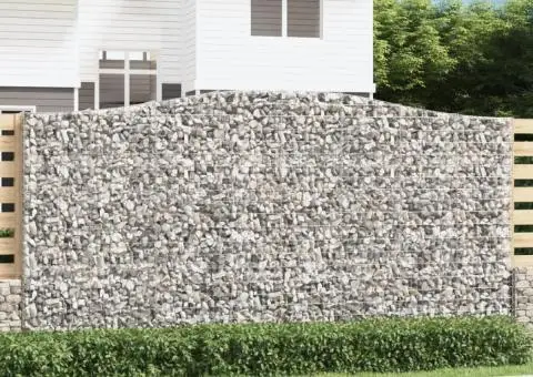 Coșuri gabion arcuite, 4 buc 400x50x200/220 cm, fier galvanizat - 1/5
