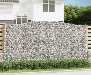 vidaXL Coșuri gabion arcuite, 4 buc 400x50x200/220 cm, fier galvanizat