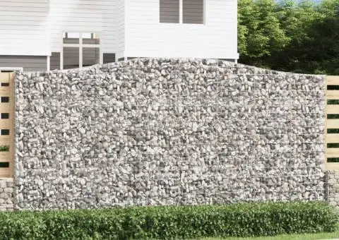 Coșuri gabion arcuite, 9 buc 400x50x200/220 cm, fier galvanizat - 1/4