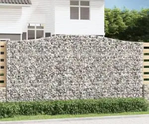 vidaXL Coșuri gabion arcuite, 9 buc 400x50x200/220 cm, fier galvanizat