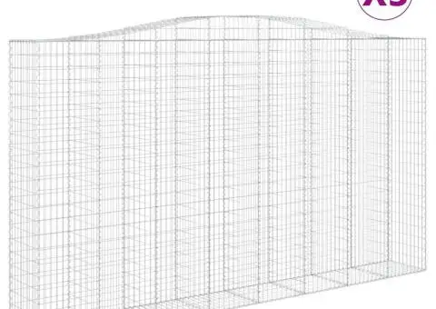 Coșuri gabion arcuite, 3 buc, 400x50x220/240cm, fier galvanizat - 2/5