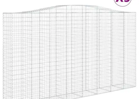 Coșuri gabion arcuite, 5 buc, 400x50x220/240cm, fier galvanizat - 2/5