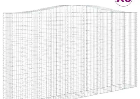Coșuri gabion arcuite, 8 buc, 400x50x220/240cm, fier galvanizat - 2/5