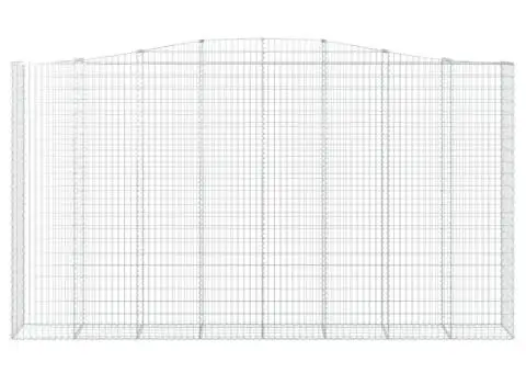 Coșuri gabion arcuite, 8 buc, 400x50x220/240cm, fier galvanizat - 4/5