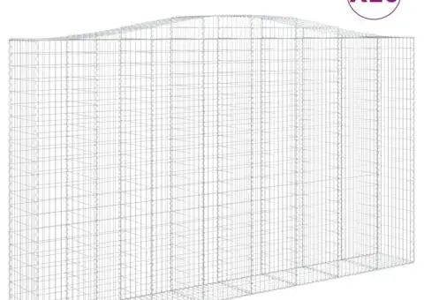 Coșuri gabion arcuite, 10 buc 400x50x220/240cm, fier galvanizat - 2/5