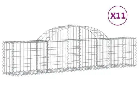 Coșuri gabion arcuite 11 buc, 200x30x40/60 cm, fier galvanizat - 2/5