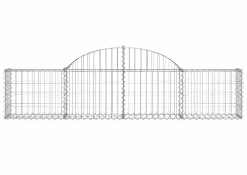 Coșuri gabion arcuite 11 buc, 200x30x40/60 cm, fier galvanizat - 4/5