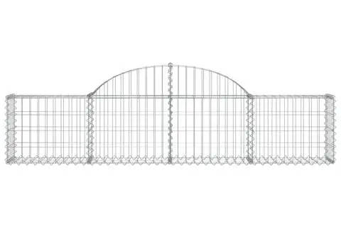 Coșuri gabion arcuite 18 buc, 200x30x40/60 cm, fier galvanizat - 4/5