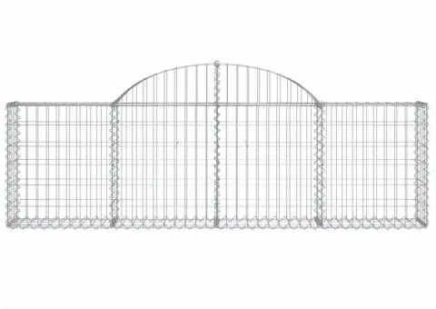 Coșuri gabion arcuite 9 buc, 200x30x60/80 cm, fier galvanizat - 4/5