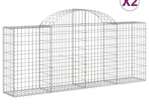 Coșuri gabion arcuite 2 buc, 200x30x80/100cm, fier galvanizat - 2/5