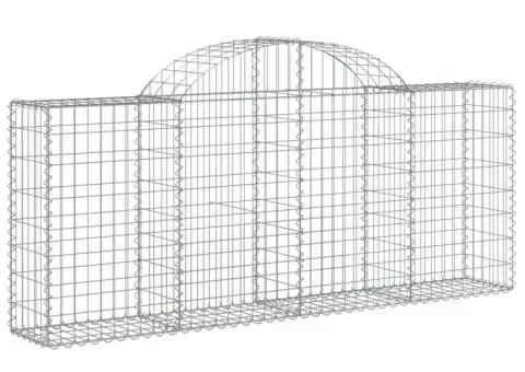 Coșuri gabion arcuite 2 buc, 200x30x80/100cm, fier galvanizat - 3/5