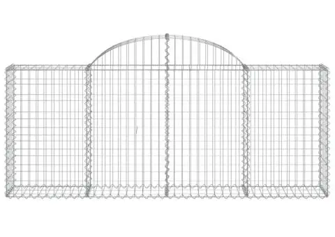 Coșuri gabion arcuite 2 buc, 200x30x80/100cm, fier galvanizat - 4/5