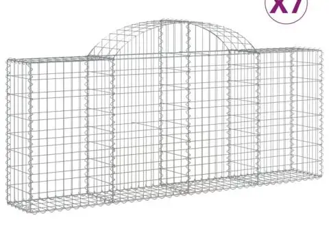 Coșuri gabion arcuite 7 buc, 200x30x80/100cm, fier galvanizat - 2/5
