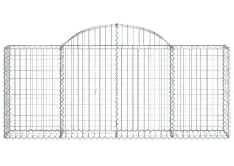 Coșuri gabion arcuite 7 buc, 200x30x80/100cm, fier galvanizat - 4/5