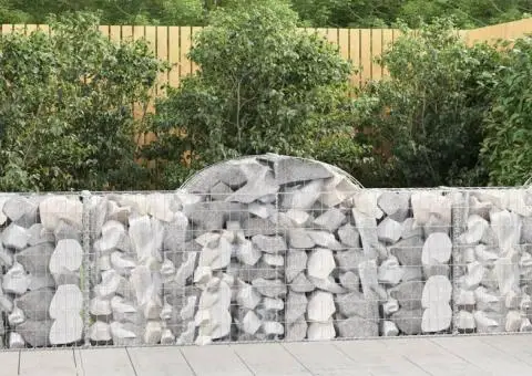 Coșuri gabion arcuite 9 buc, 200x30x80/100cm, fier galvanizat - 1/5
