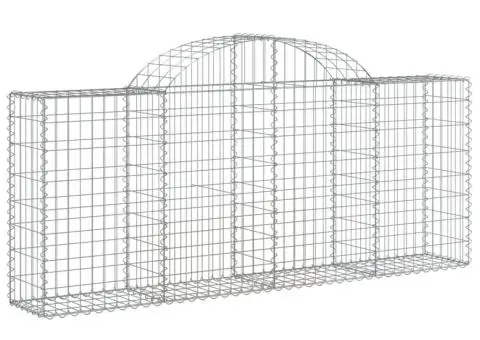 Coșuri gabion arcuite 9 buc, 200x30x80/100cm, fier galvanizat - 3/5