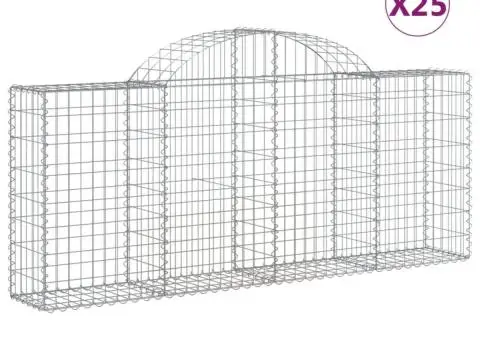 Coșuri gabion arcuite 25 buc, 200x30x80/100 cm, fier galvanizat - 2/5