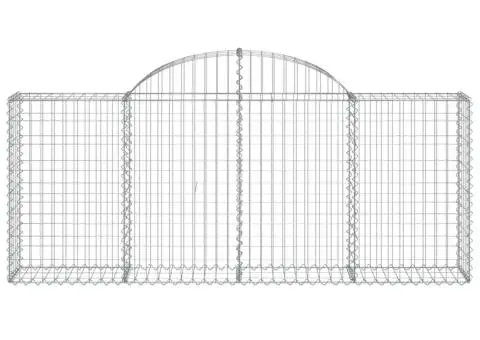 Coșuri gabion arcuite 40 buc, 200x30x80/100 cm, fier galvanizat - 4/5