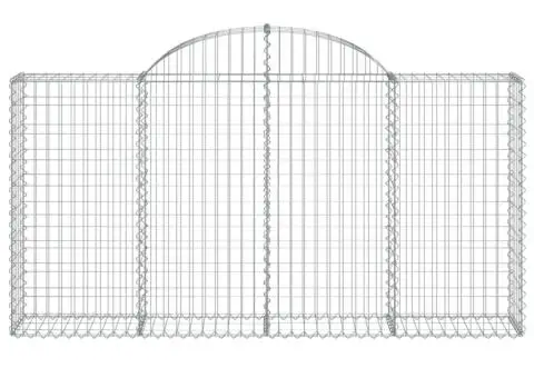 Coșuri gabion arcuite 3 buc, 200x30x100/120 cm fier galvanizat - 4/5