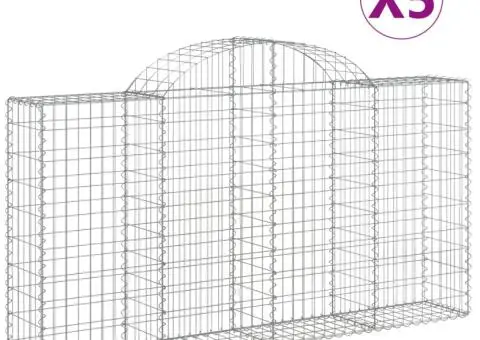Coșuri gabion arcuite 5 buc, 200x30x100/120 cm fier galvanizat - 2/5