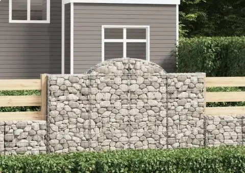 Coșuri gabion arcuite 3 buc, 200x30x120/140 cm, fier galvanizat - 1/5