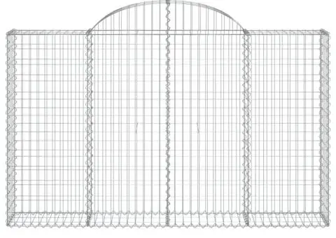 Coșuri gabion arcuite 3 buc, 200x30x120/140 cm, fier galvanizat - 4/5