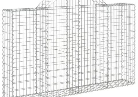 Coșuri gabion arcuite 18 buc, 200x30x120/140cm, fier galvanizat - 3/5