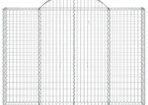 Coșuri gabion arcuite 8 buc, 200x30x140/160cm, fier galvanizat - 4/5