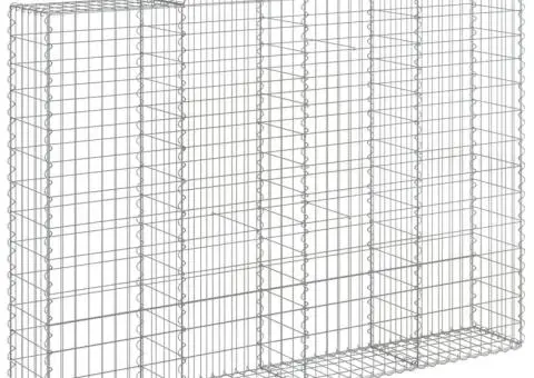 Coșuri gabion arcuite 14 buc, 200x30x140/160cm, fier galvanizat - 3/5