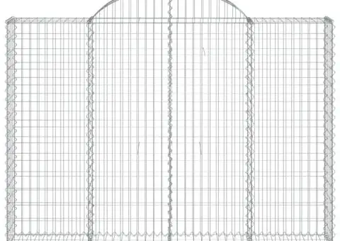 Coșuri gabion arcuite 18 buc, 200x30x140/160cm, fier galvanizat - 4/5