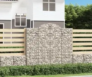 vidaXL Coșuri gabion arcuite 6 buc, 200x30x180/200cm, fier galvanizat