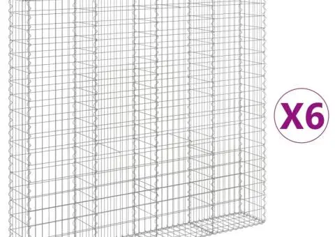 Coșuri gabion arcuite 6 buc, 200x30x180/200cm, fier galvanizat - 2/5