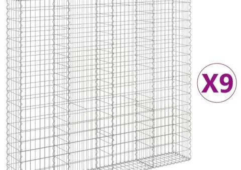 Coșuri gabion arcuite 9 buc, 200x30x180/200cm, fier galvanizat - 2/5
